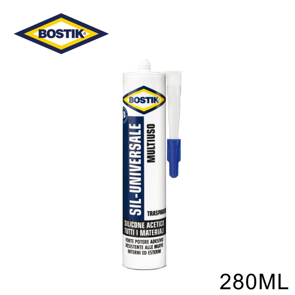 SILICONE TRASPARENTE 280ML ACETICO BOSTIK ART.D2391 PZ1
