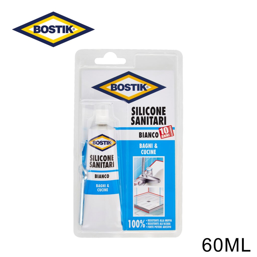 SILICONE 60ML BIANCO BAGNI-CUCINE BOSTIK ART.D2477 BL1
