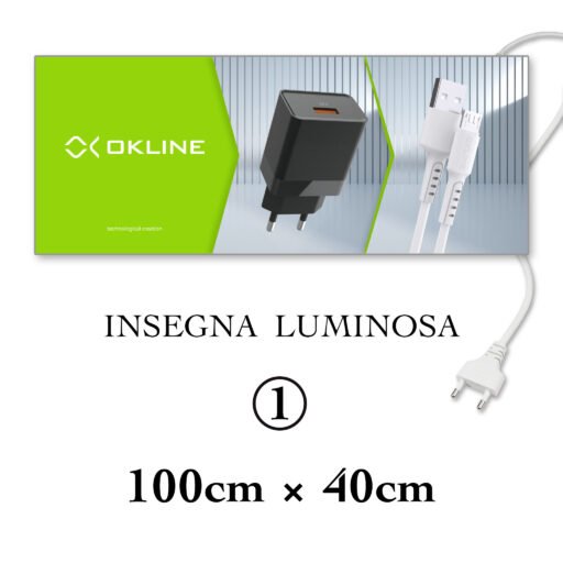 Art.01 Okline Insegna Luminosa 100X40Cm