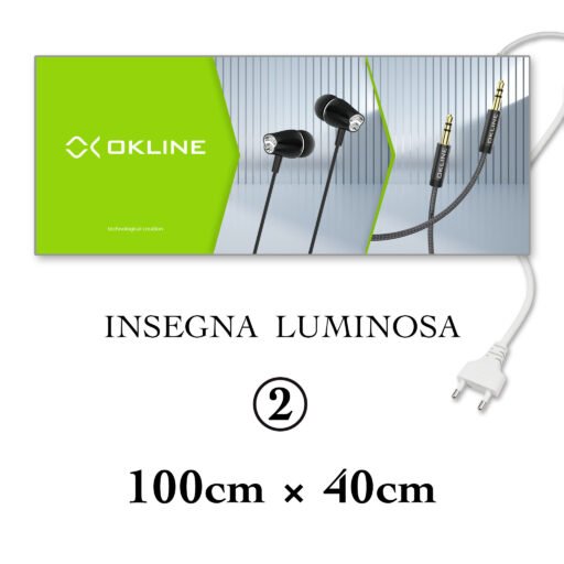 Art.02 Okline Insegna Luminosa 100X40Cm