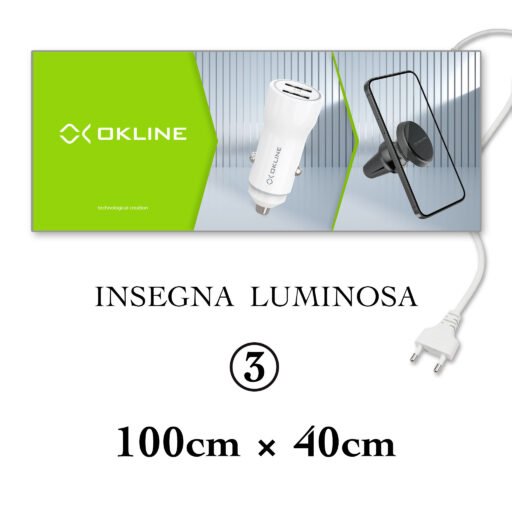 Art.03 Okline Insegna Luminosa 100X40Cm