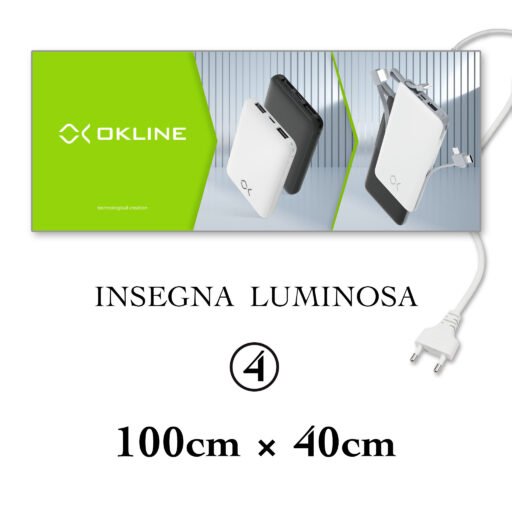 Art.04 Okline Insegna Luminosa 100X40Cm
