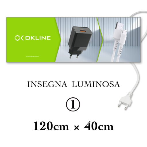 Art.01 Okline Insegna Luminosa 120X40Cm