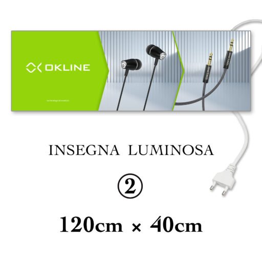 Art.02 Okline Insegna Luminosa 120X40Cm