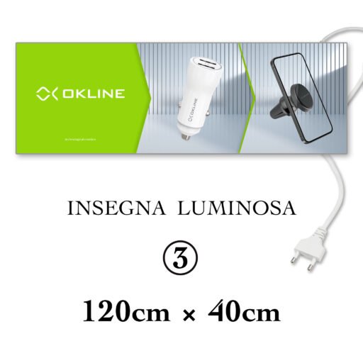 Art.03 Okline Insegna Luminosa 120X40Cm