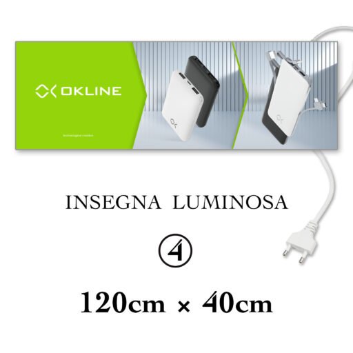 Art.04 Okline Insegna Luminosa 120X40Cm