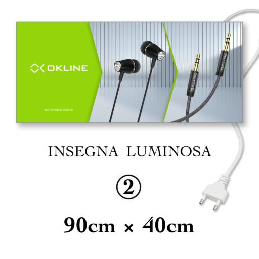 Art.02 Okline Insegna Luminosa 90X40Cm