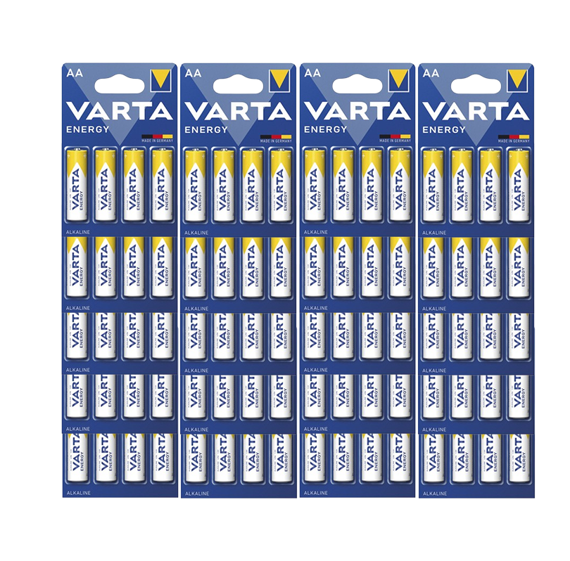 VARTA Energy pile alcaline stilo AA LR6 1,5V pacco scorta 20 blister da 4 EAN 4008496626410